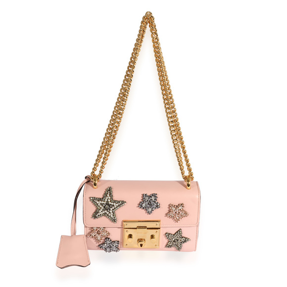 Gucci Crystal Star Pink Calfskin Small Padlock Bag - Picture 7 of 7